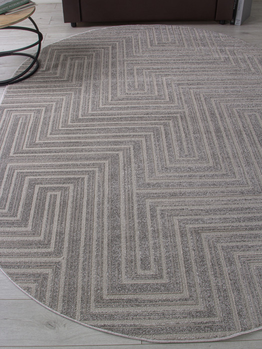 Ковер F412 - LIGHT GRAY - Овал - коллекция DIOS