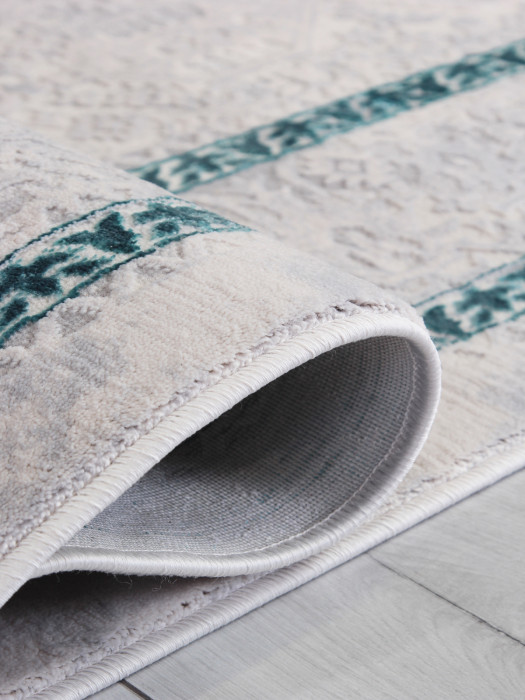Ковер 9255A - S.L.GREY / P.TURQUOISE - Прямоугольник - коллекция AMELI