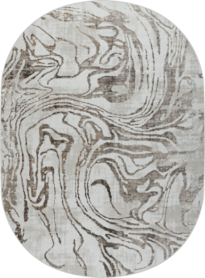 Ковер 38893A oval BROWN FLS / BEIGE FL