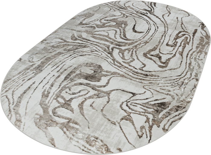 Ковер 38893A oval BROWN FLS / BEIGE FL