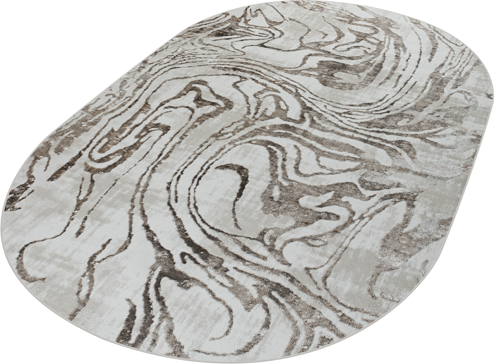 Ковер 38893A oval BROWN FLS / BEIGE FL