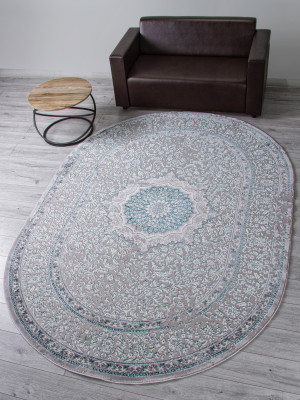 Ковер F294 - GRAY - Овал - коллекция PALERMO