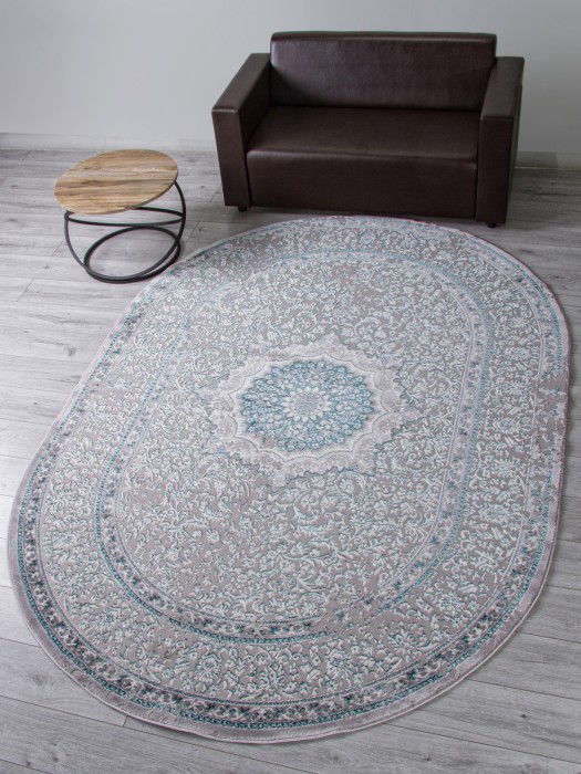 Ковер F294 - GRAY - Овал - коллекция PALERMO