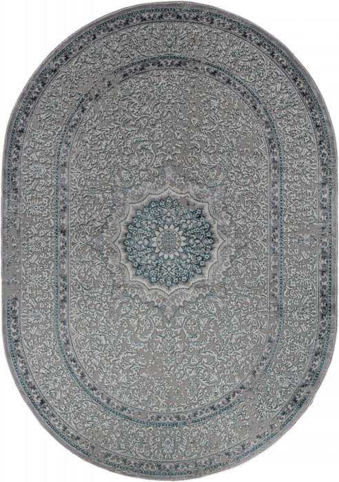 Ковер F294 - GRAY - Овал - коллекция PALERMO