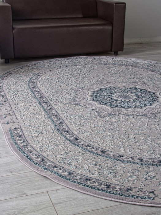 Ковер F294 - GRAY - Овал - коллекция PALERMO