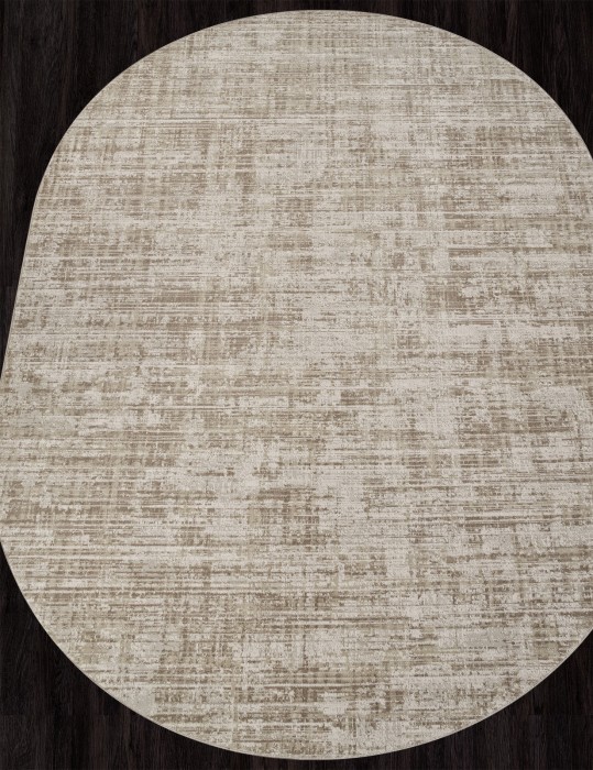 Ковер F415AE - BEIGE / L.BROWN - Овал - коллекция AFINA