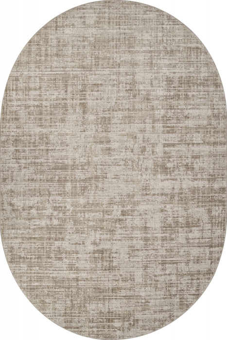 Ковер F415AE - BEIGE / L.BROWN - Овал - коллекция AFINA