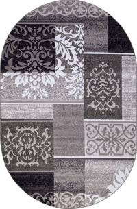 Ковер SILVER ( СИЛЬВЕР ) d216 - GRAY ( Овал )