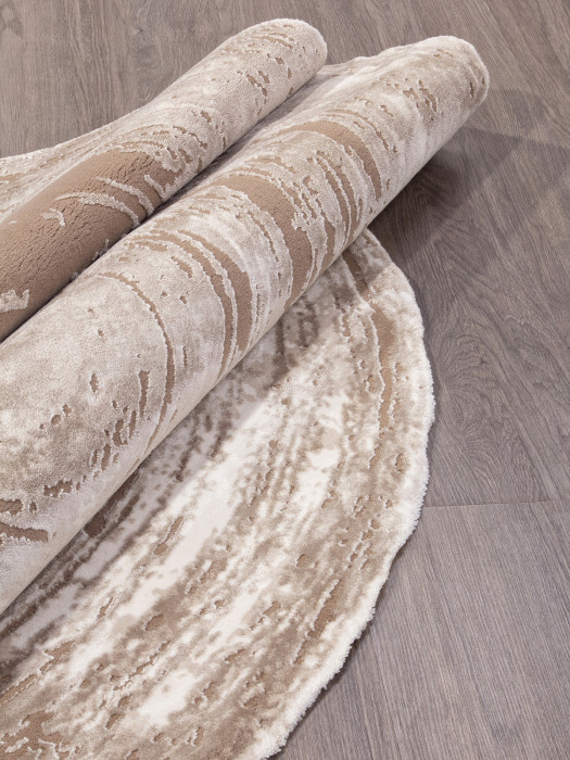 Ковер 00843A - BROWN / BROWN - Круг - коллекция SAFIR