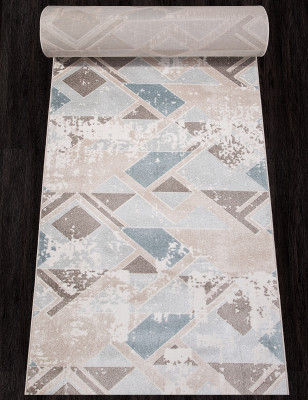 Ковер D979 - BEIGE-BLUE - Дорожка - коллекция NATUREL
