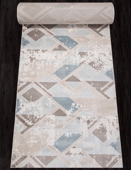 Ковер D979 - BEIGE-BLUE - Дорожка - коллекция NATUREL