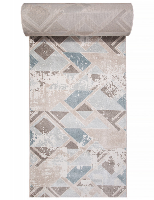 Ковер D979 - BEIGE-BLUE - Дорожка - коллекция NATUREL