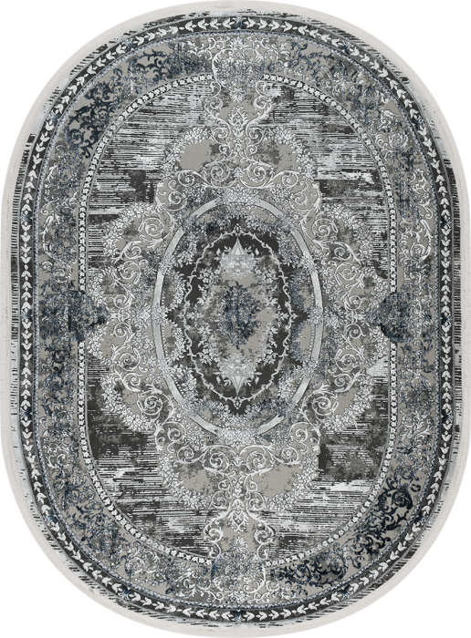 Ковер 51386A oval BLUE / L.GREY