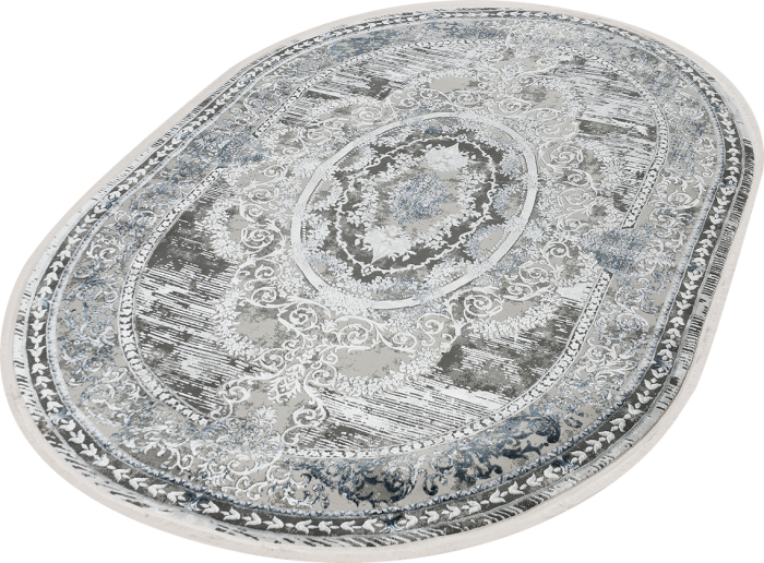 Ковер 51386A oval BLUE / L.GREY