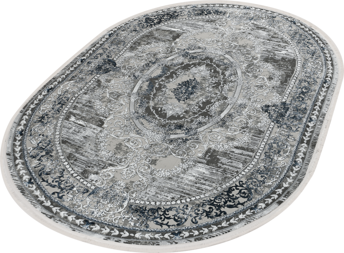 Ковер 51386A oval BLUE / L.GREY