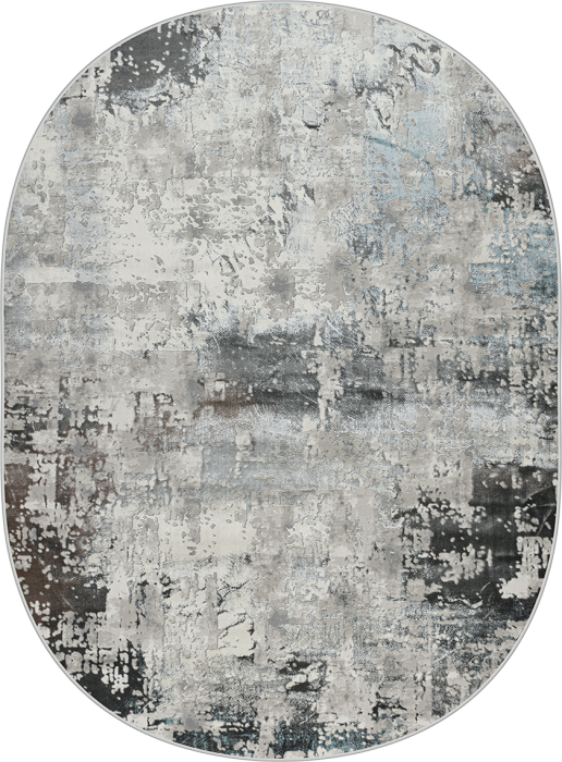 Ковер N0072A oval GREY / BLUE