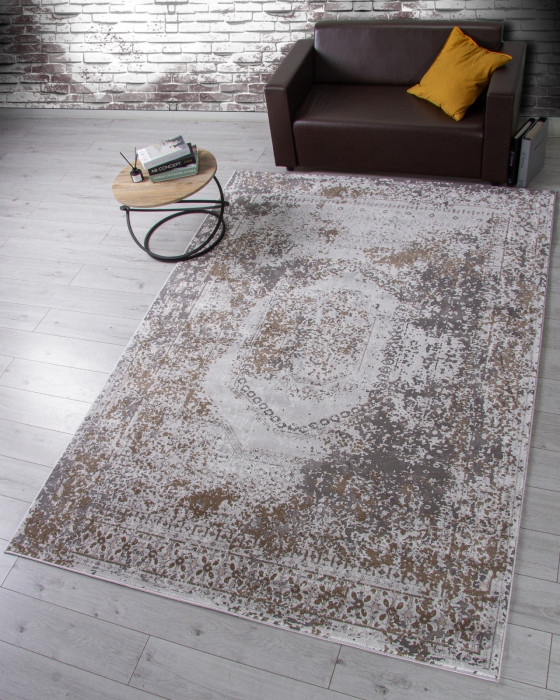 Ковер F240 - GRAY-BEIGE - Прямоугольник - коллекция GRAFF