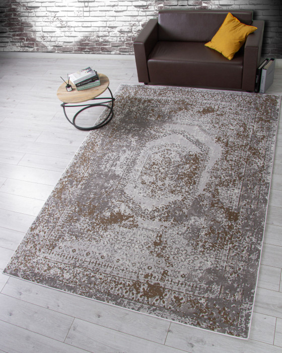 Ковер F240 - GRAY-BEIGE - Прямоугольник - коллекция GRAFF