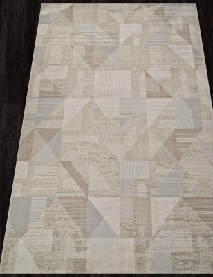 Ковер F416AD - BEIGE / L.BROWN - Прямоугольник - коллекция AFINA