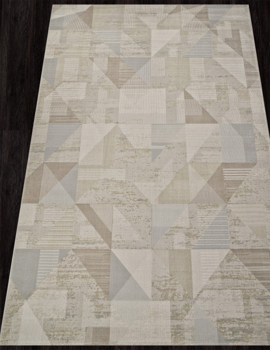 Ковер F416AD - BEIGE / L.BROWN - Прямоугольник - коллекция AFINA