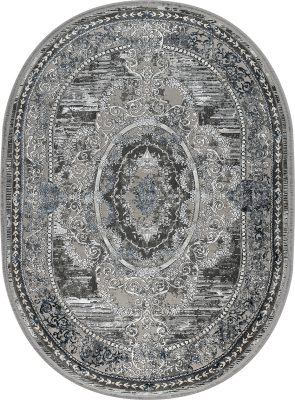 Ковер 51386A oval BLUE/L.GREY