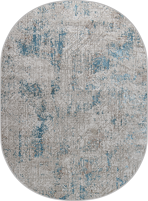 Ковер 38549A oval BLUE FLS / CREAM FLS