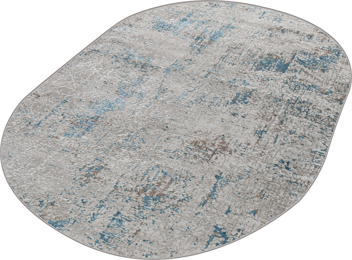 Ковер 38549A oval BLUE FLS / CREAM FLS