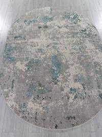 Ковер LIMAN ( ЛИМАН ) F477 - GRAY-BLUE ( Овал )