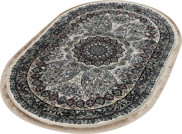Ковер 20273A oval CREAM / NAVY