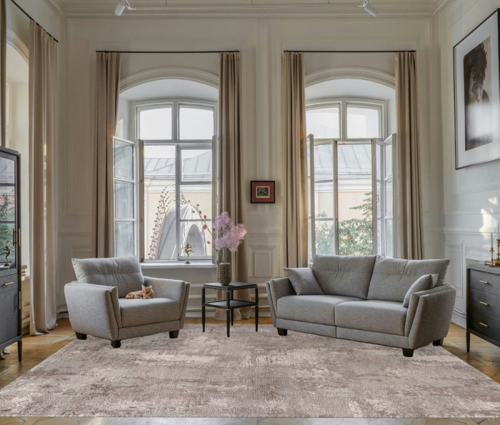 Ковер 38871 - 780 BEIGE / GREY - Прямоугольник - коллекция BRAND