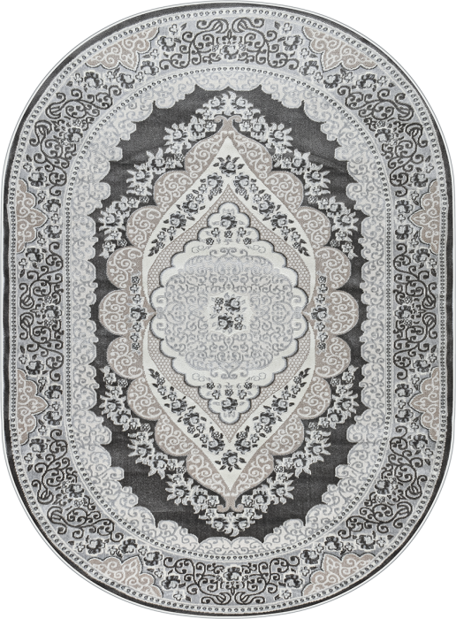 Ковер 36889j oval GREY / L.GREY