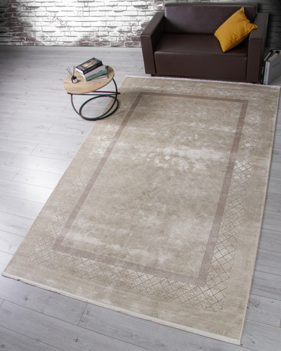 Ковер A810AP - L.BEIGE / GREY - Прямоугольник - коллекция EMPEROS OLIMPOS