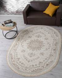 Ковер JASMINE ( ЖАСМИН ) 35760Z - CREAM / CREAM ( Овал )