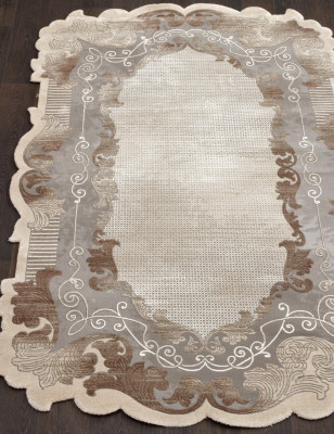 Ковер 00857C - GREY / BROWN - Прямоугольник - коллекция SAFIR