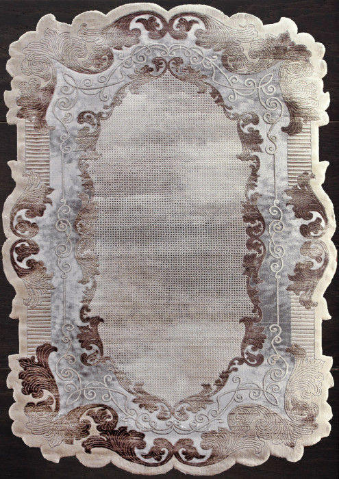Ковер 00857C - GREY / BROWN - Прямоугольник - коллекция SAFIR