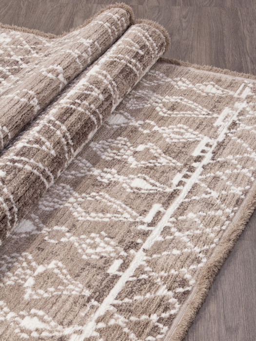Ковер A932AC - L.BEIGE / P.WHITE - Прямоугольник - коллекция JOLI