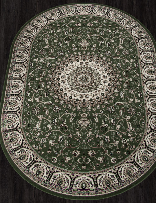 Ковер D409 - GREEN - Овал - коллекция GAVANA