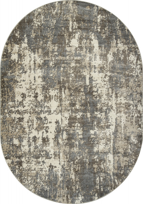 Ковер F302 - BEIGE-BROWN - Овал - коллекция TORNADO