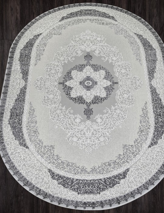 Ковер GL074G - GREY / GREY - Овал - коллекция NENSI