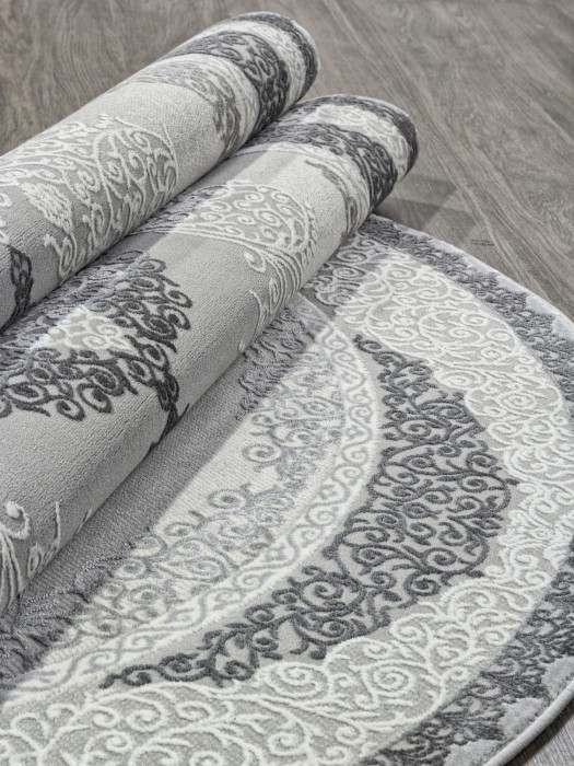 Ковер GL074G - GREY / GREY - Овал - коллекция NENSI
