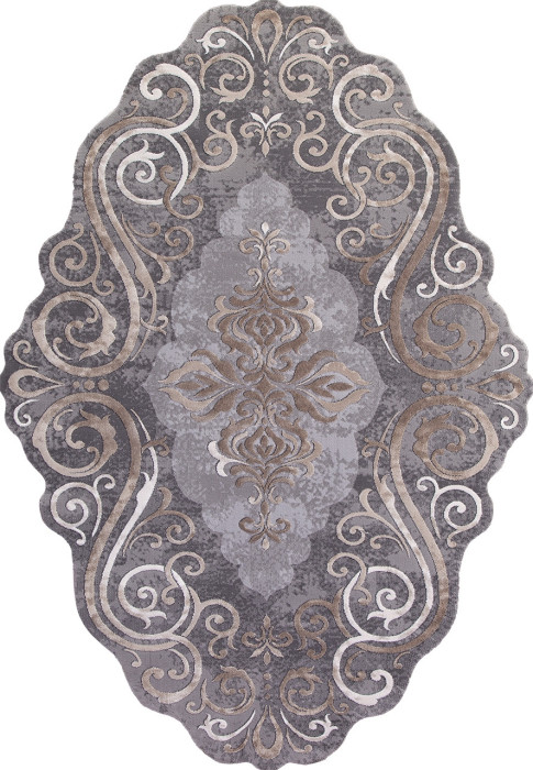 Ковер 00858C - GREY / BROWN - Прямоугольник - коллекция SAFIR