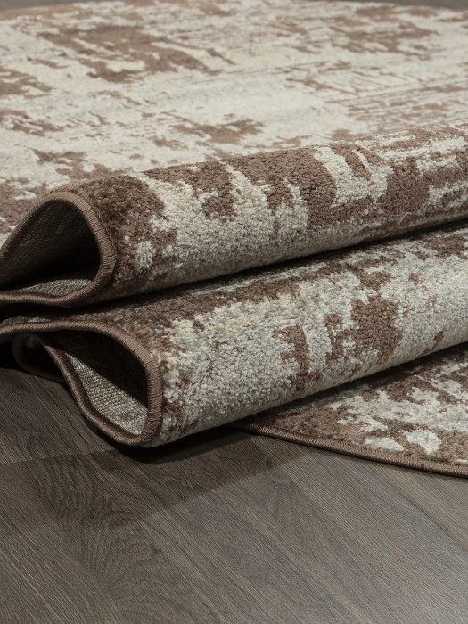 Ковер F303 - BEIGE-BROWN - Овал - коллекция TORNADO