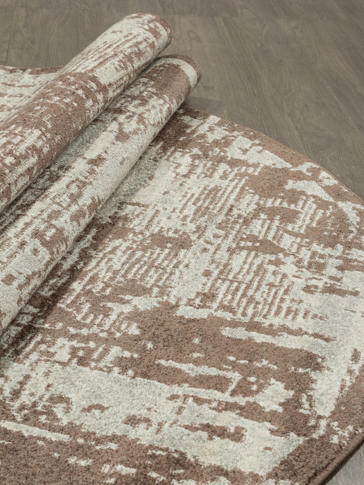 Ковер F303 - BEIGE-BROWN - Овал - коллекция TORNADO