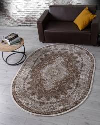 Ковер DOLCE ( ДОЛЬЧЕ ) D414 - BROWN ( Овал )