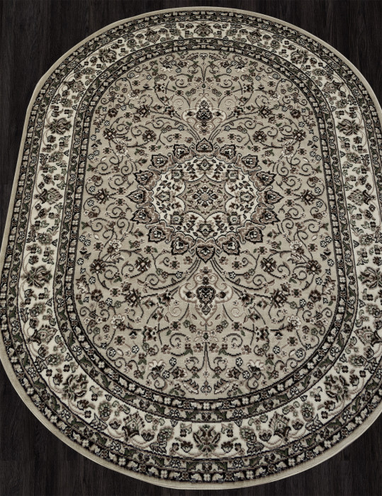 Ковер D411 - BEIGE - Овал - коллекция GAVANA