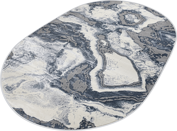 Ковер 37601A oval BLUE / L.GREY