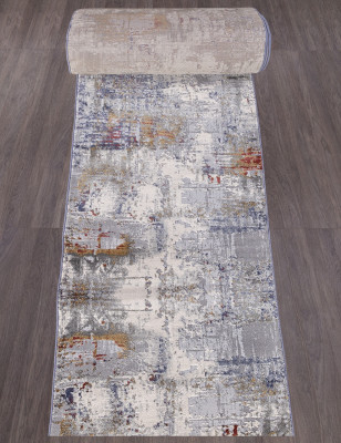 Ковер 5038A - COKEN D.GREY / BLUE - Дорожка - коллекция MARDAN