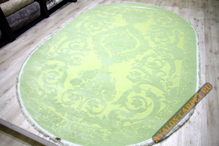 Ковер 36282E oval GREEN / GREEN