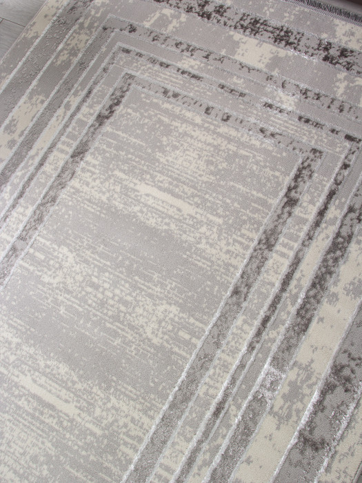 Ковер 1634G - GREY / GREY - Прямоугольник - коллекция LORA