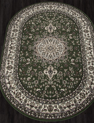 Ковер D411 - GREEN - Овал - коллекция GAVANA